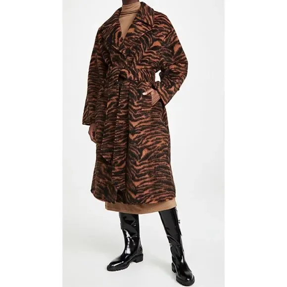STAND STUDIO Pam wool blend Coat - Rust/Black